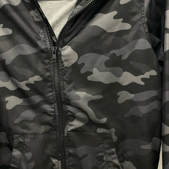 Old Navy zip up jacket large 10-12‎ gray black - Picture 3 of 5